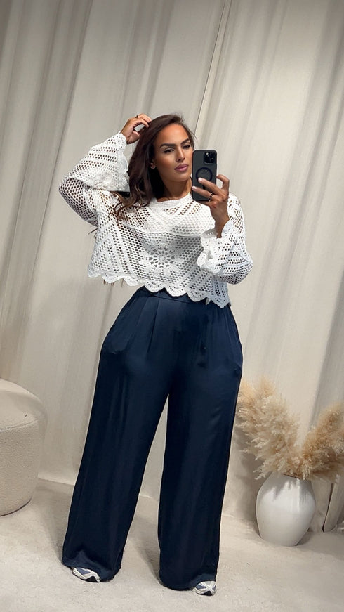 Pantalon satiné ARIANNA pince.